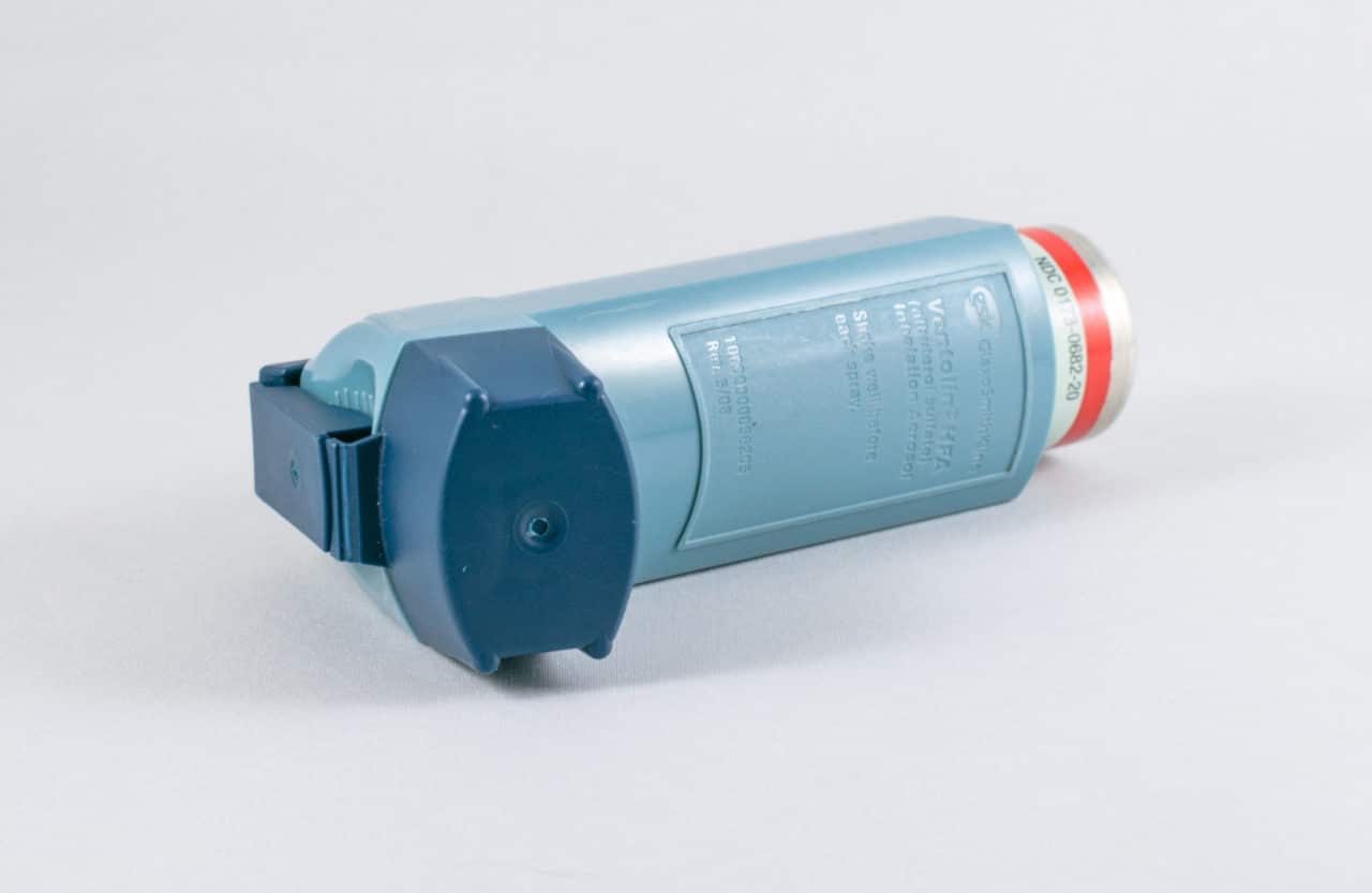 An asthma inhaler