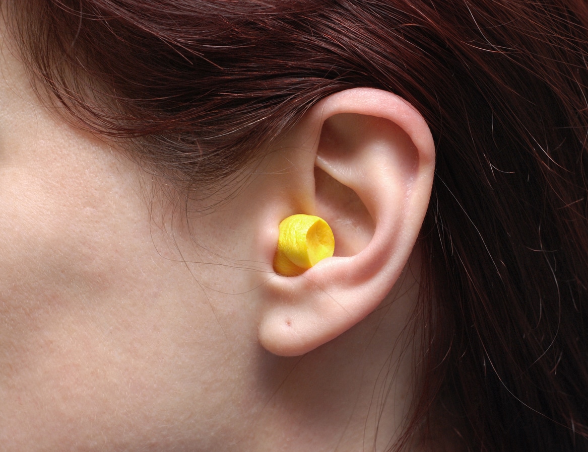 Ear plug in an ear