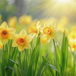 Daffodils in the sun.