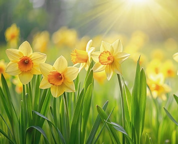 Daffodils in the sun.